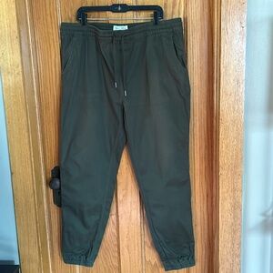 Fairplay Joggers Mens Size 42 Olive Green Drawstring Pants